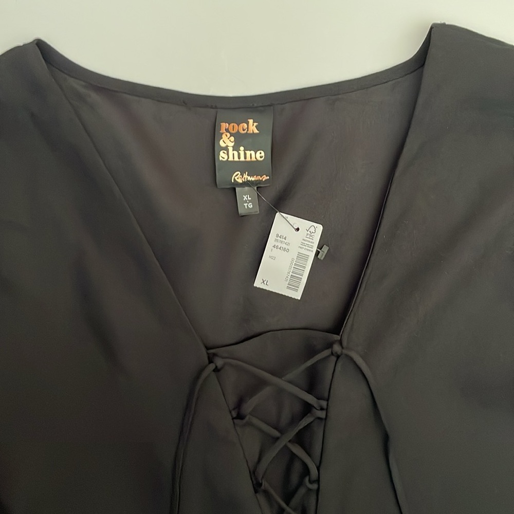 Rock & Shine Reitmans Short Sleeve Satin Shift Dress Sizes XL/XXL - Picture 7 of 12